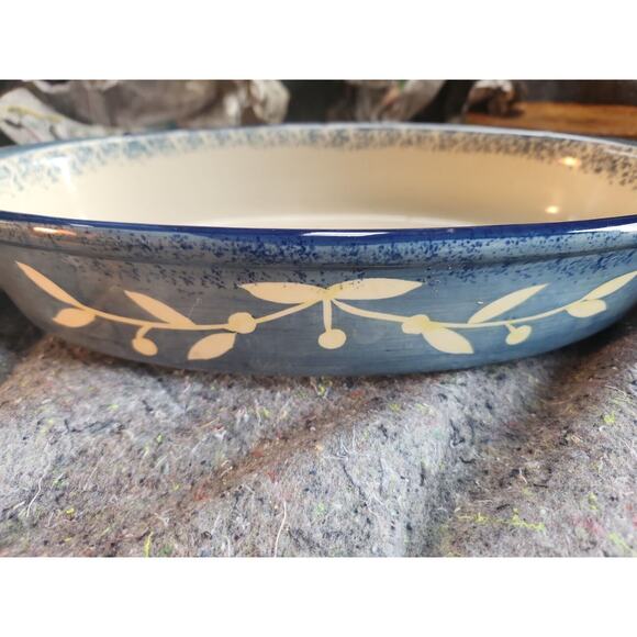 Flora Pamela Gladding Oval Baker Certified Intl Casserole Dish Handpaint Floral - Picture 3 of 6